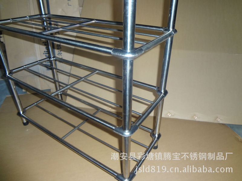 廠家直銷 不銹鋼組合三層 四層鞋架 置物架可組裝圖片,廠家直銷 不銹鋼組合三層 四層鞋架 置物架可組裝圖片大全,潮安縣彩塘鎮(zhèn)騰寶不銹鋼制品廠-